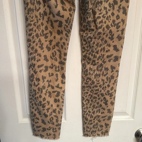 Current/Elliott Ankle Cropped Jeans Leopard Print Fall Autumn celebrity style - Picture 12 of 12